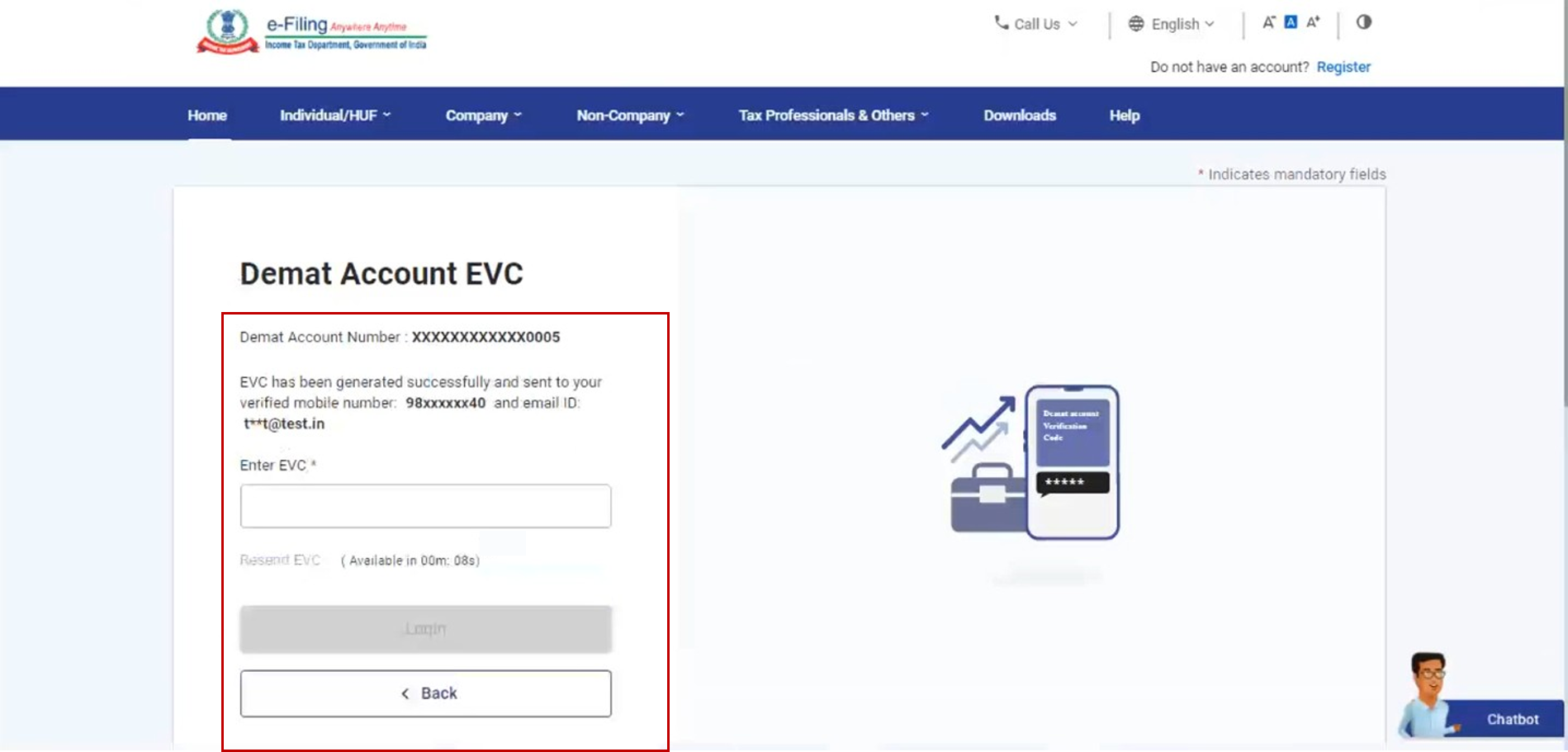 Login User Manual Income Tax Department
